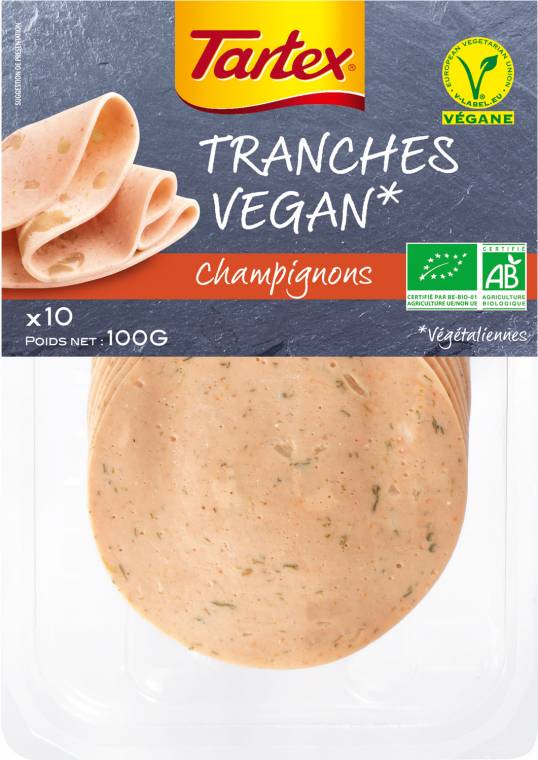 tranches vegan champignons